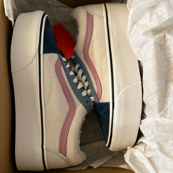 NWT Vans OLD SKOOL Stackform Pig Suede Sherpa Sneakers - Unisex - VN0A7Q5MMUL - Picture 12 of 12